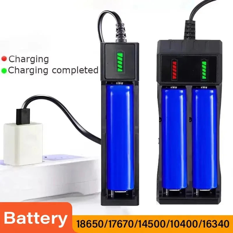 18650 Lithium Battery Charger (1/2/4 Slots)