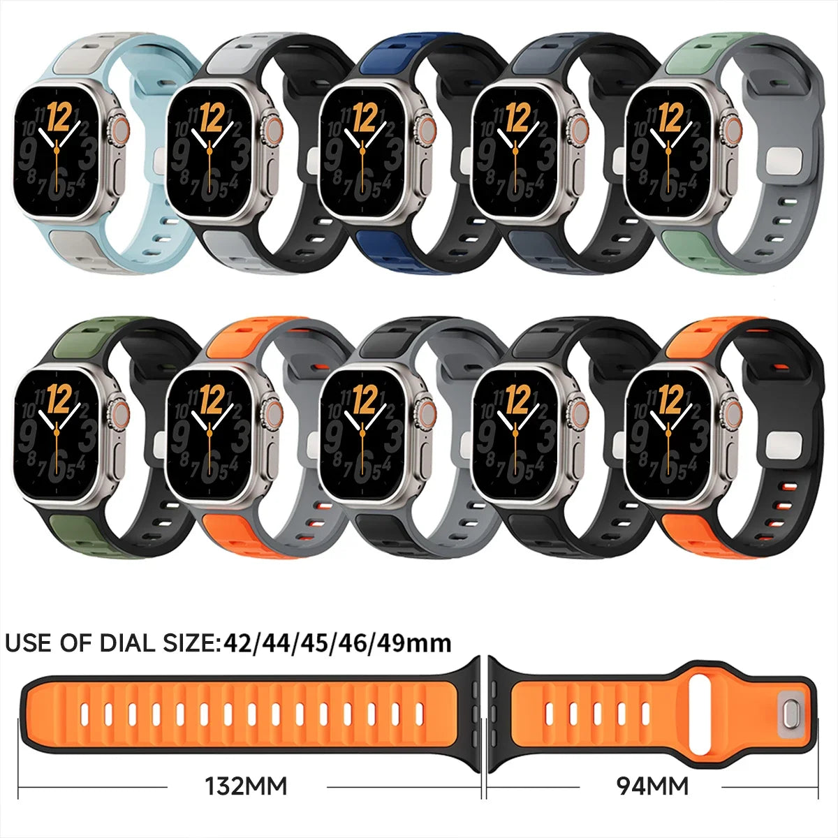 Universal Silicone Band for Apple Watch
