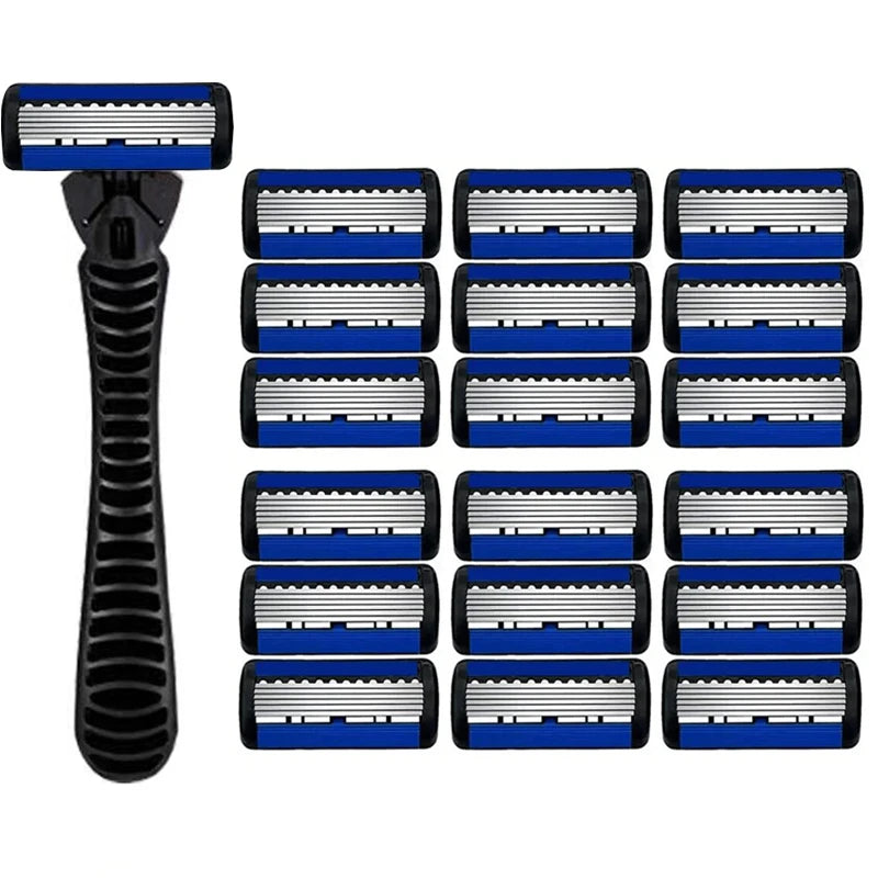 Razor Classic 6 Layer Safety Razor for Mens Shaving&Womens Hair Removal Shaving Blades Manual Shaver