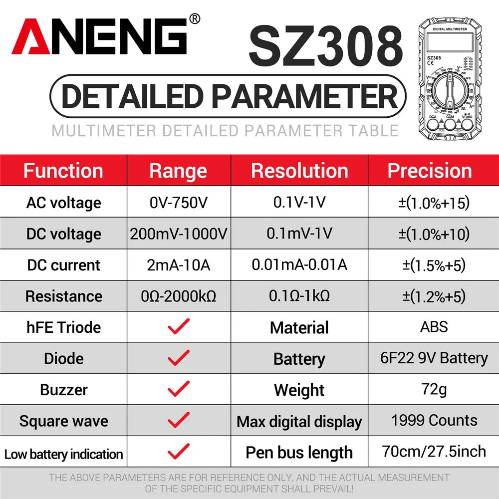 ANENG SZ308 Multimeter