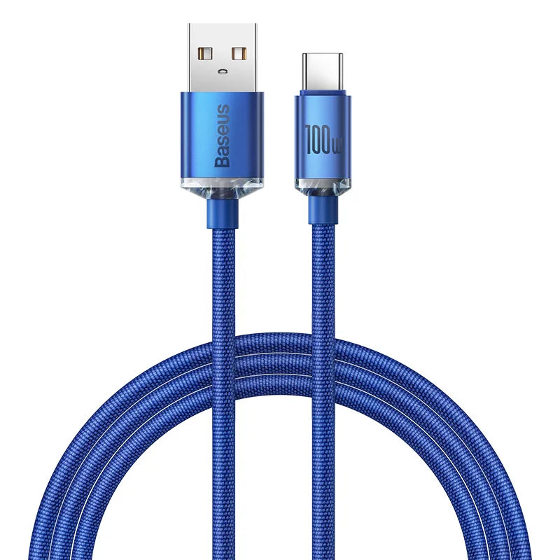 Baseus 6A USB Type C Cable For Realme Huawei P40 Pro 66W Fast Charging Wire USB-C Charger Data Cord For Samsung Oneplus Poco F3