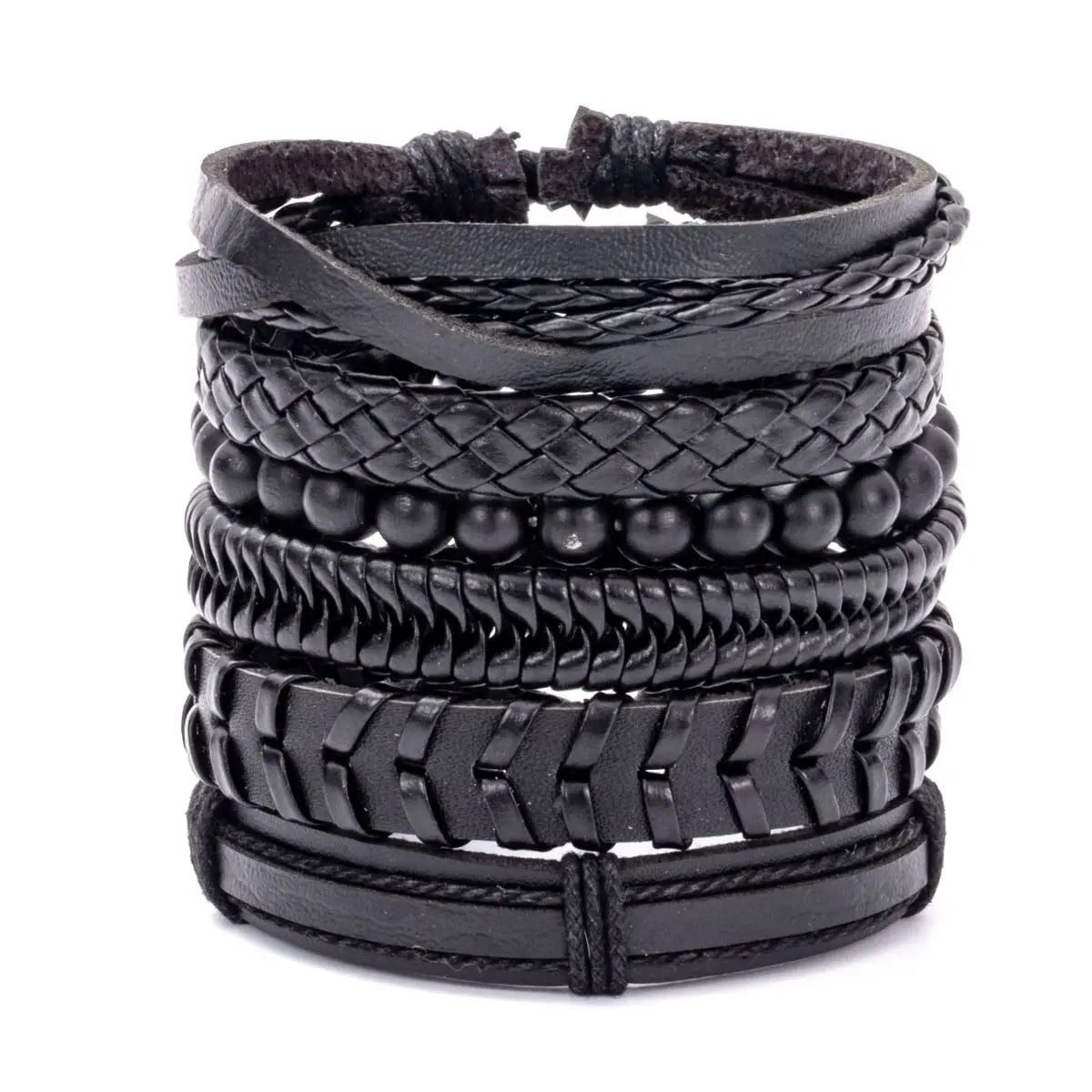 Vintage Leather Bracelet For Men Woven Set Ornament Bracelet Punk Style Men's Combo DIY Multi-layer Charm Bracelet Jewelry