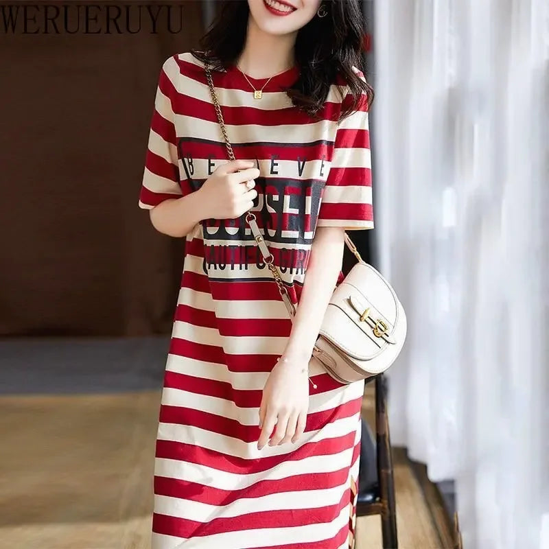 Korean Style Striped Summer Dress