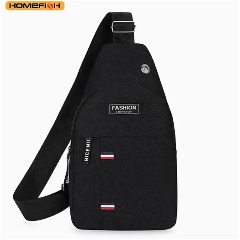 HOMEFISH Men's One Shoulder Crossbody Chest Bag, Large Capacity Fashion Small Shoulder Bag, Outdoor Sports Casual Daypack