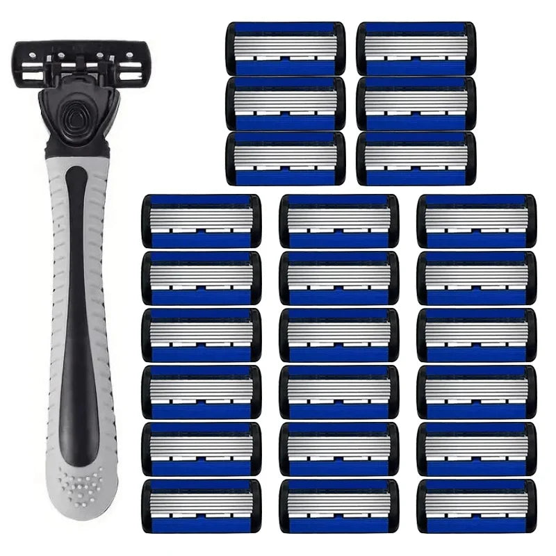 Razor Classic 6 Layer Safety Razor for Mens Shaving&Womens Hair Removal Shaving Blades Manual Shaver