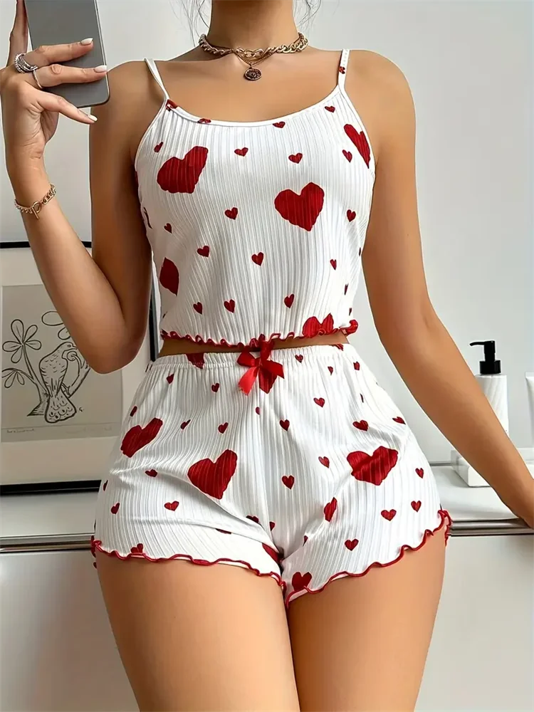 Women's Cute Heart Print Nightwear