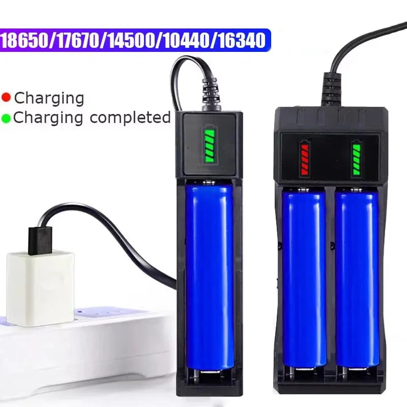 18650 Lithium Battery Charger (1/2/4 Slots)