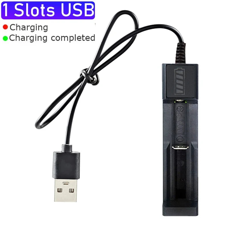18650 Lithium Battery Charger (1/2/4 Slots)
