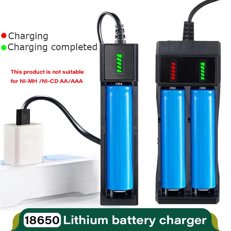 18650 Lithium Battery Charger (1/2/4 Slots)