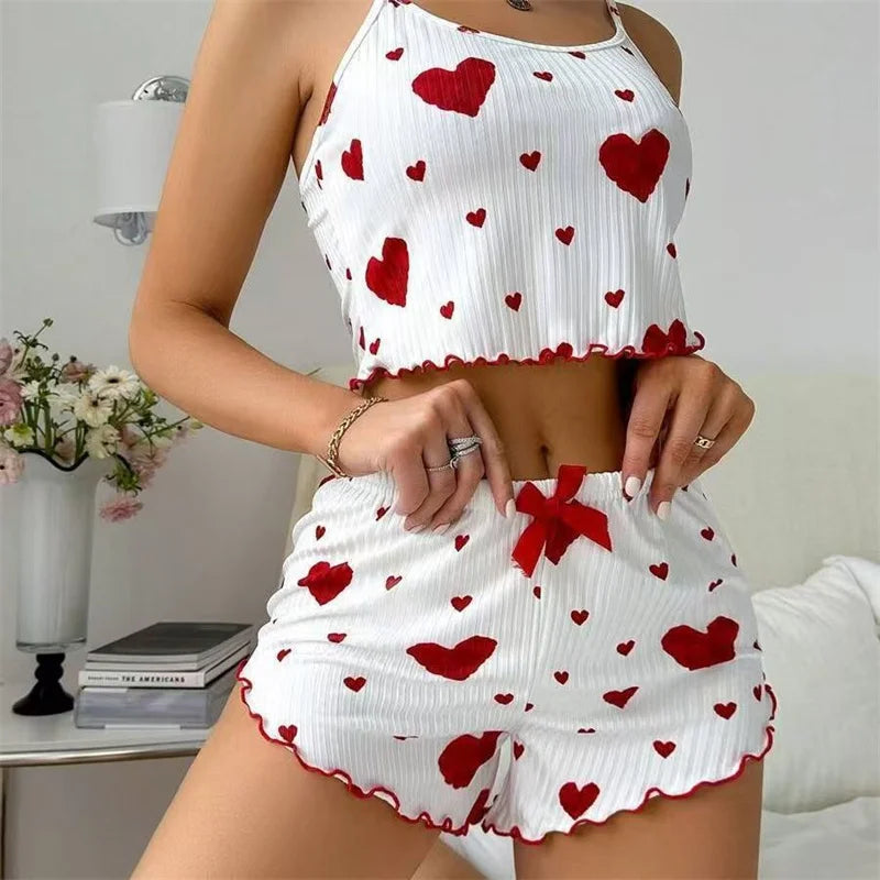 Women's Cute Heart Print Nightwear