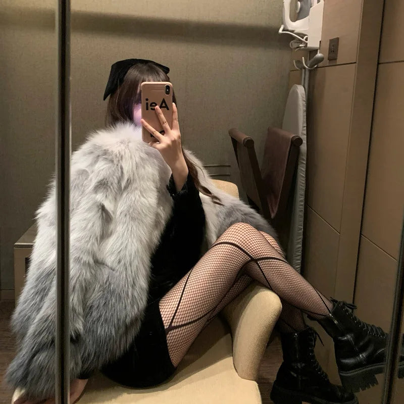 Daily Fishnet Stockings Lace Patterned Tights High Waist Pantyhose Fishnets for Women