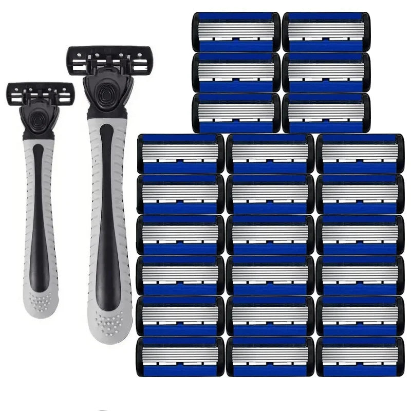 Razor Classic 6 Layer Safety Razor for Mens Shaving&Womens Hair Removal Shaving Blades Manual Shaver