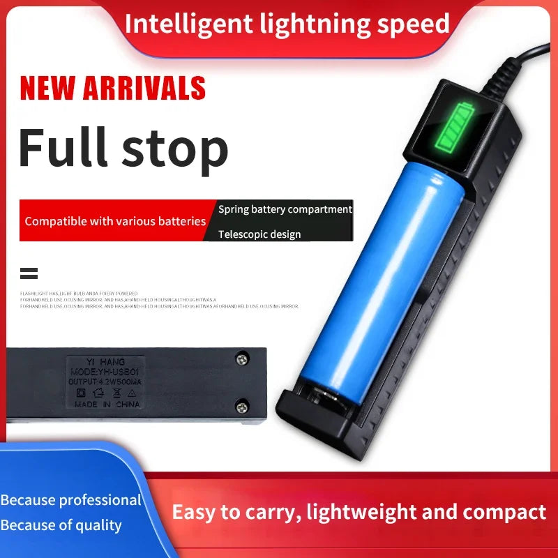 18650 Lithium Battery Charger (1/2/4 Slots)