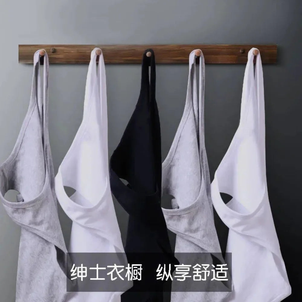 2026 NEW Four Seasons Men Pure Cotton Vest Youth Fit Sports Fitness Middle-aged Casual Sleeveless Top
