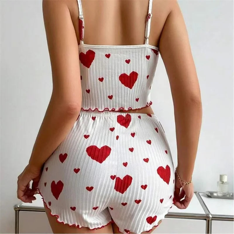 Women's Cute Heart Print Nightwear