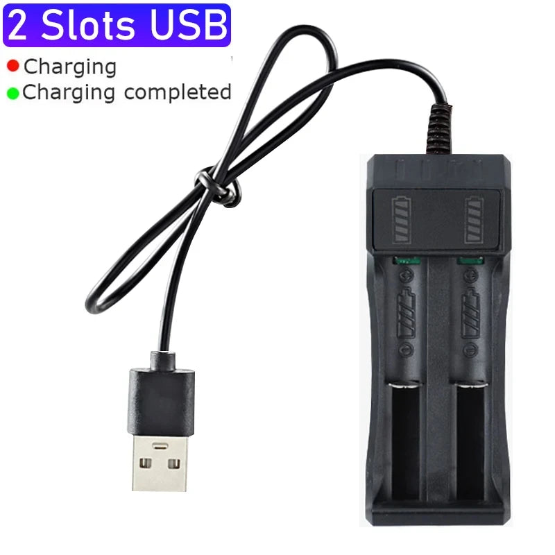 18650 Lithium Battery Charger (1/2/4 Slots)