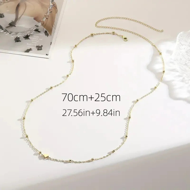 HipHop Double Layers Belly Chains for Women Y2K Gold Color Beach Bikini Waist Body Chain Jewelry Elegance Versatile Acessories