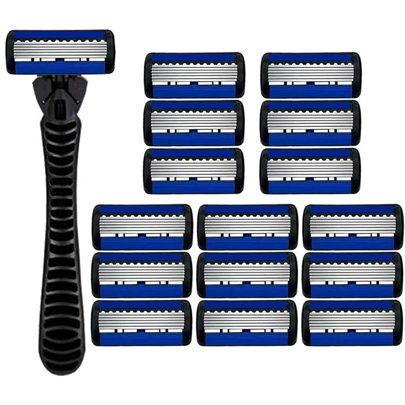 Razor Classic 6 Layer Safety Razor for Mens Shaving&Womens Hair Removal Shaving Blades Manual Shaver
