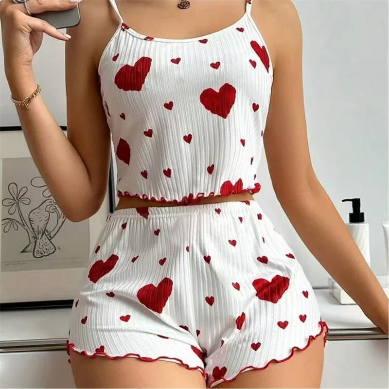 Women's Cute Heart Print Nightwear
