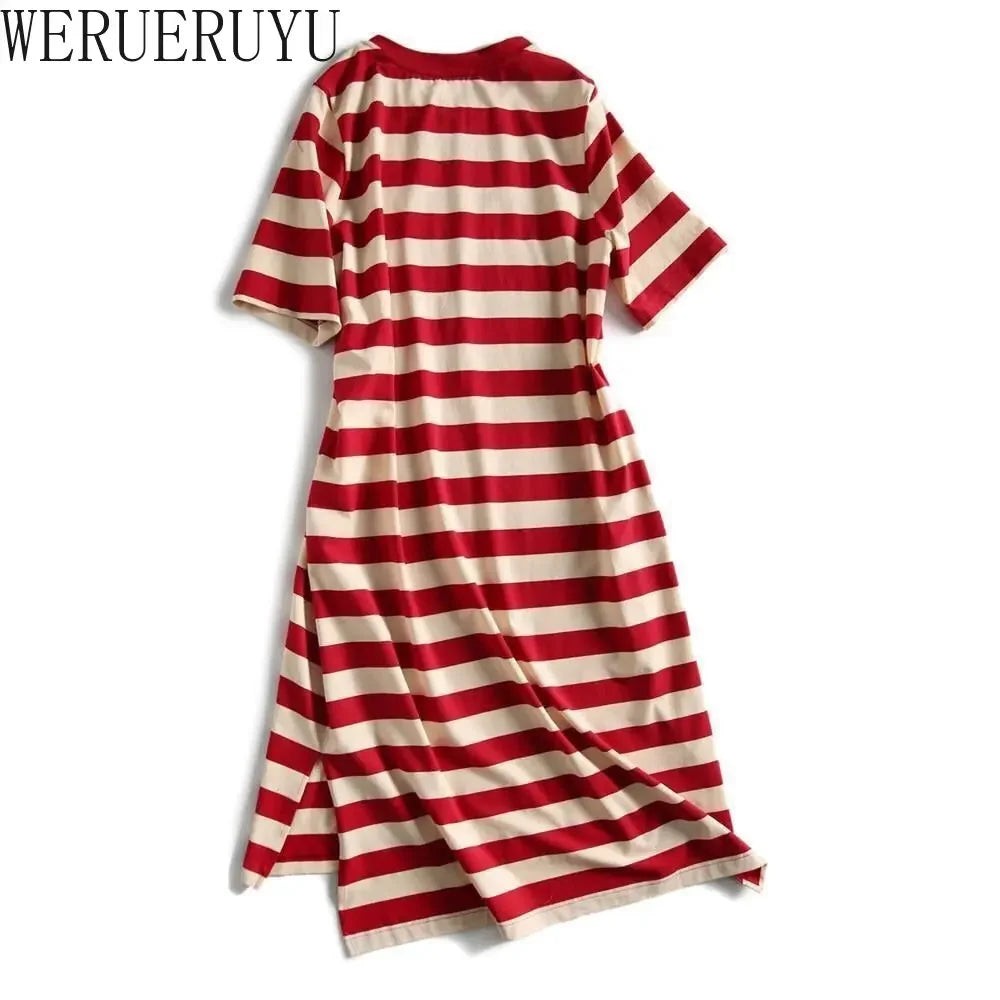 Korean Style Striped Summer Dress