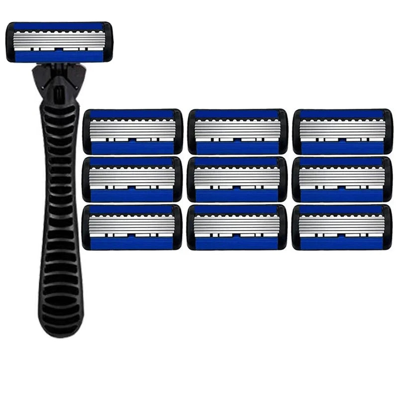 Razor Classic 6 Layer Safety Razor for Mens Shaving&Womens Hair Removal Shaving Blades Manual Shaver
