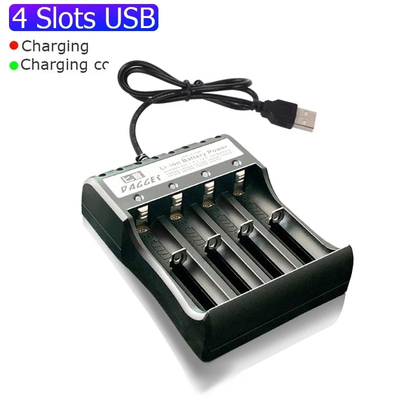 18650 Lithium Battery Charger (1/2/4 Slots)