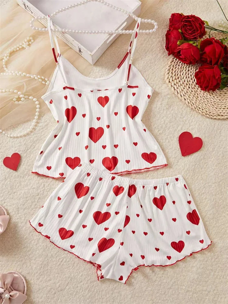 Women's Cute Heart Print Nightwear