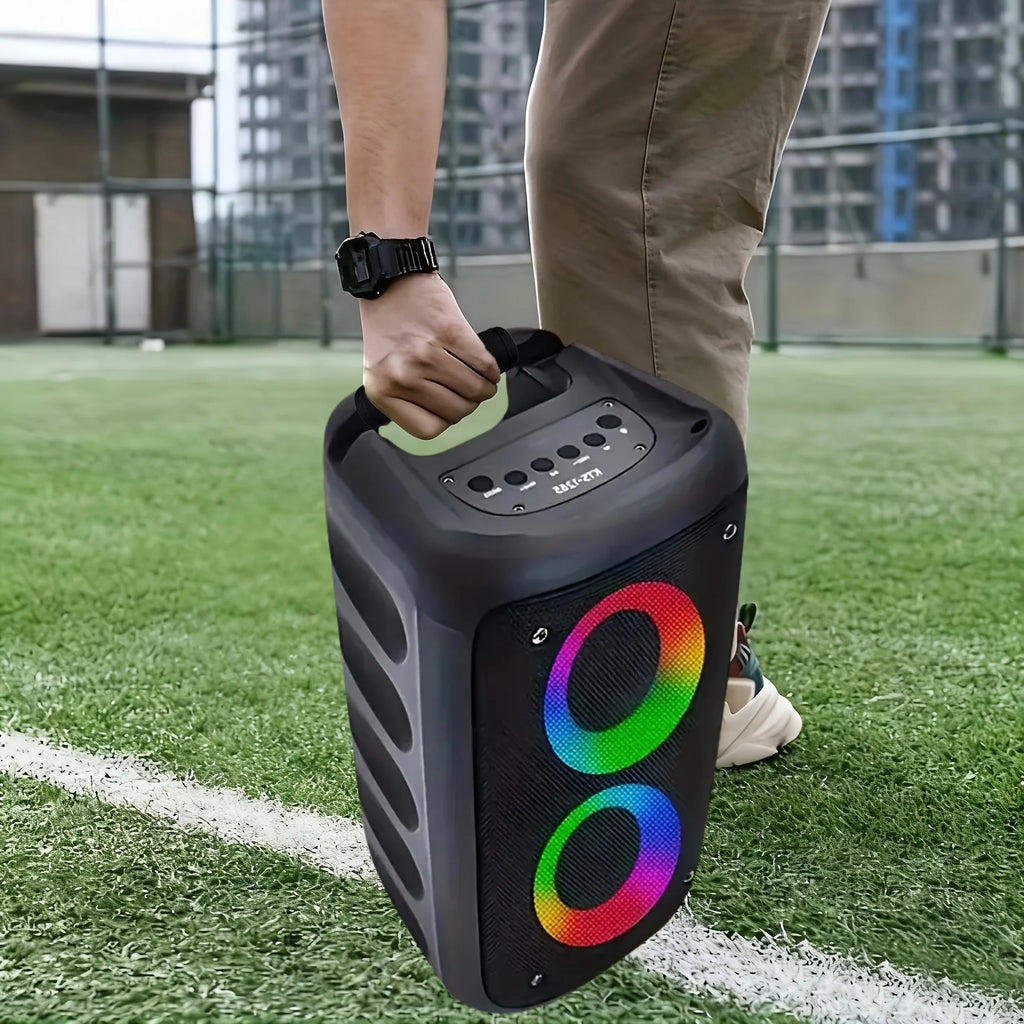 Handle protection cover for JBi Boombox 1/2/3 portable speakers - non-slip handle, durable fabric with black checkered design